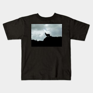 Lonely Llama silhouette Kids T-Shirt